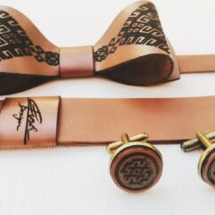 Set mire accesorii lemn si piele