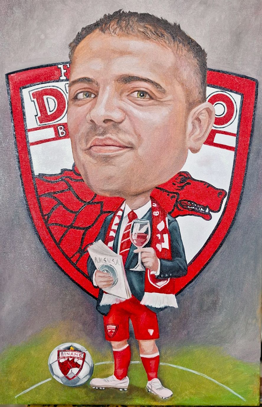 Un Portret caricaturizat - pictat in ulei pe panza - imagine 6