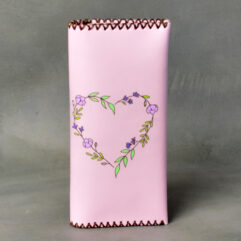 Portofel din piele naturala "FLOWER HEART"
